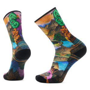 SMARTWOOL HIKE LIGHT CUSHION MOUNTAIN MAZA PRINT CREW SOCKS Veľkosť: L ponožky