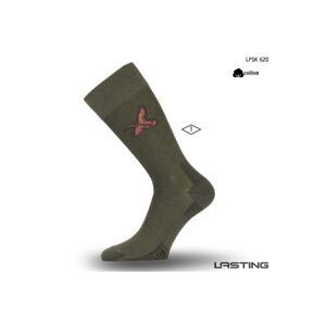 Lasting Bavlnená ponožka LFSK 620 zelená Veľkosť: (42-45) L ponožky