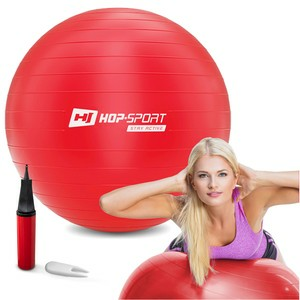 Gymnastická lopta s pumpou 65cm - červená
