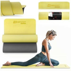 Podložka Fitness TPE 0,6cm žlto/šedá