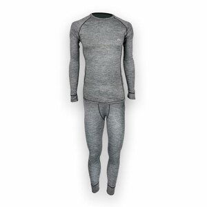 Pánsky merino set – tričko a spodky - sivá, XXL - Large