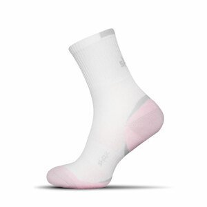 Clima Plus Bambusové ponožky - bielo-ružová, L (44-46)