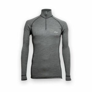 Pánske 100% merino tričko Extreme ZIP 240 - tmavo šedá, M - Medium