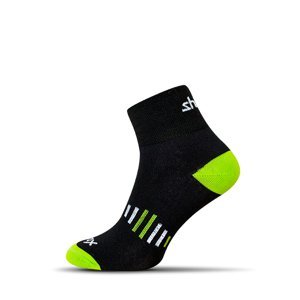 Speeder ponožky - čierna - zelená, S (38-40)