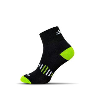 Speeder ponožky - čierna - zelená, XS (35-37)