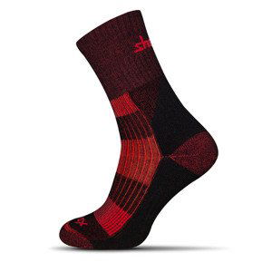 Light Trek ponožky - čierno červená, L (44-46)