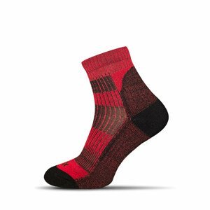 Light Trek LOW ponožky - čierno červená, XS (35-37)