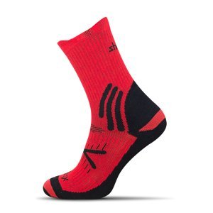 Compress Trekking MERINO ponožky - červená, S (38-40)